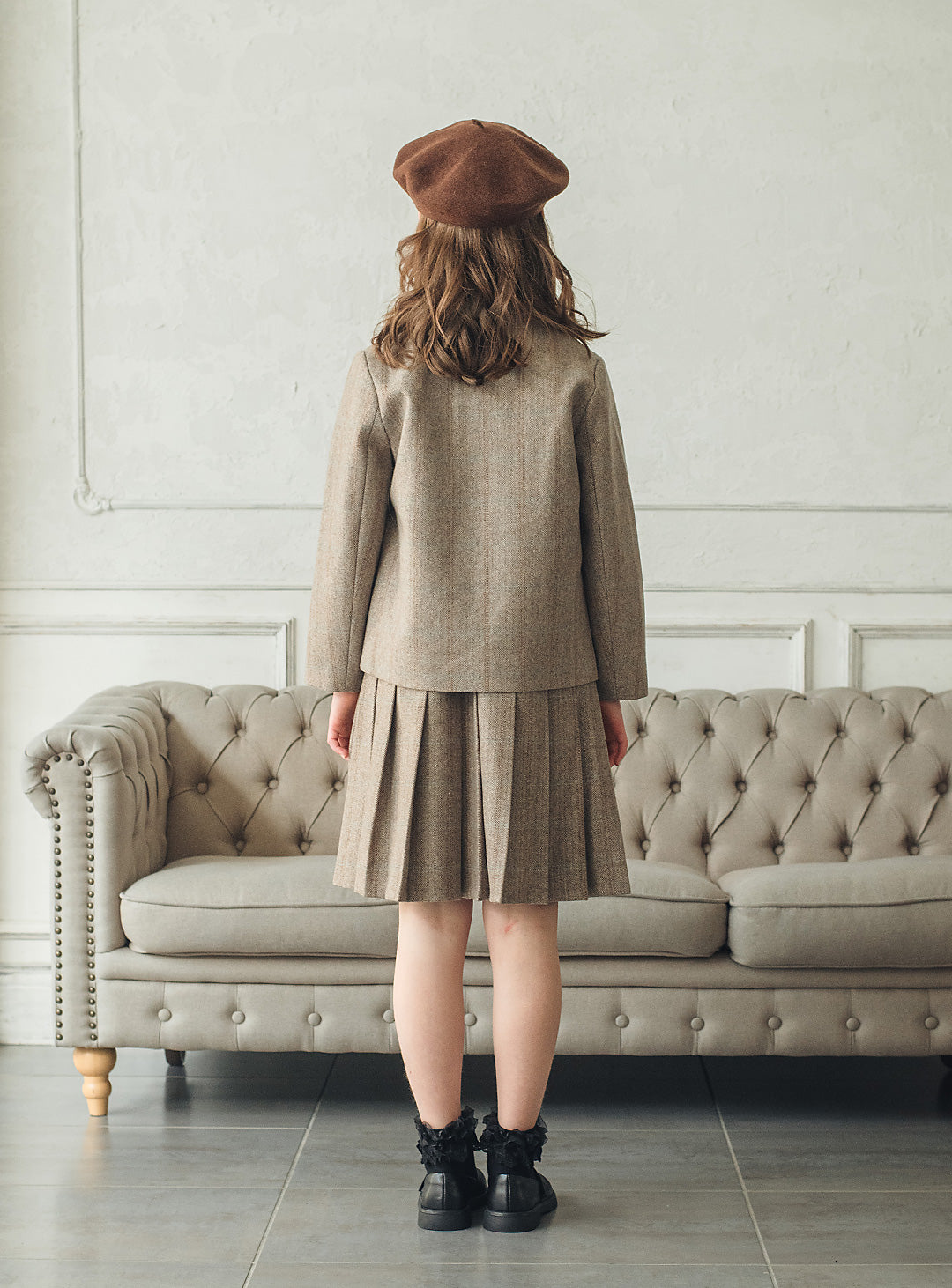 ウール混ヘリンボーンジャケット