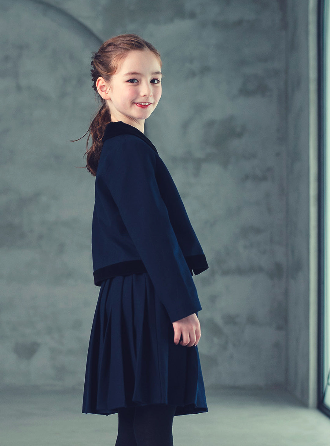 K12064 - Velvet point skirt suit set-up