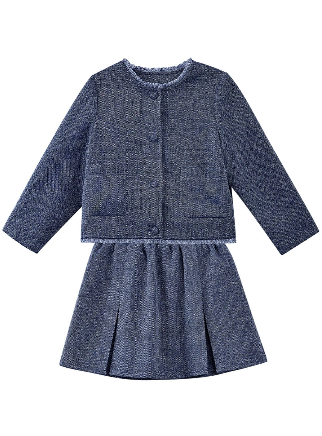 フリンジブレザー＆フレアスカートセットアップ