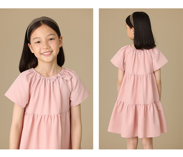 K5049 - Baby pink tiered dress