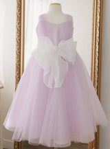 子供ドレス発表会・結婚式・おしゃれなDRESCCOのライラックフラワー刺繍ロングドレスの画像10