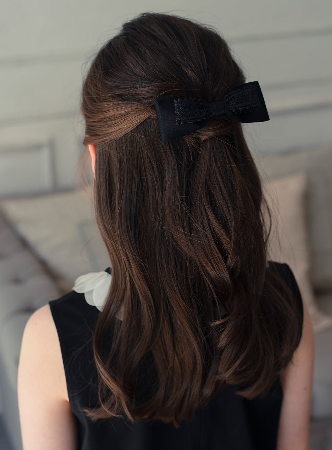 レースリボンヘアクリップ(2色)