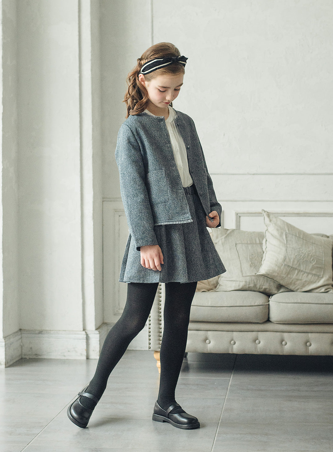 フリンジブレザー＆フレアスカートセットアップ