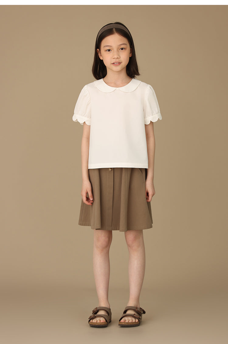 K5030 - Brown A-line skirt with pockets