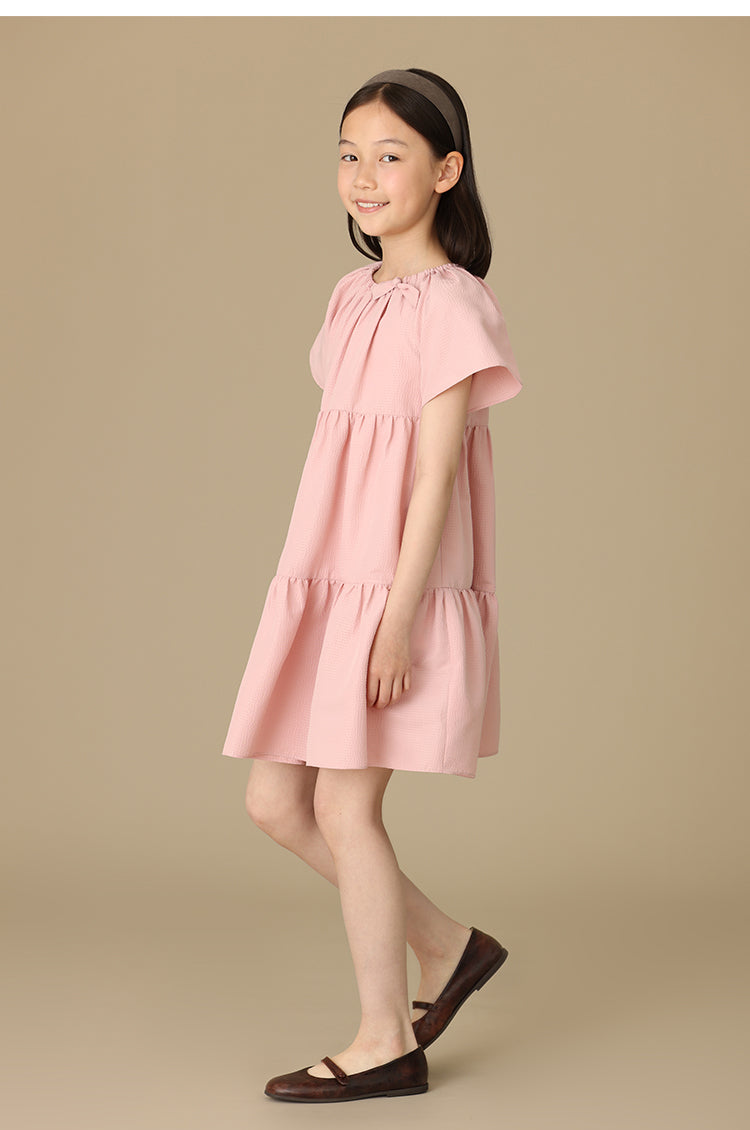 K5049 - Baby pink tiered dress