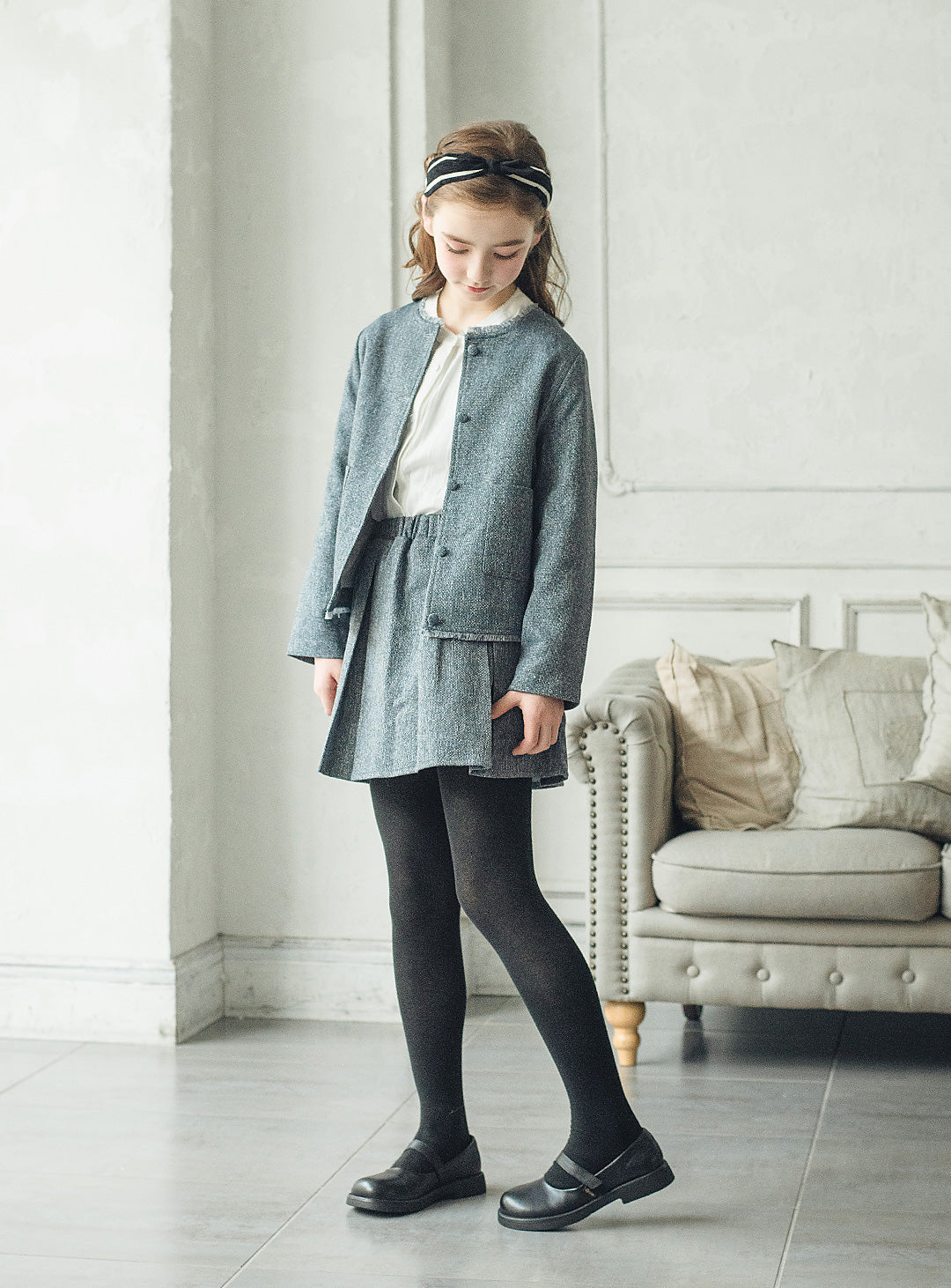 フリンジブレザー＆フレアスカートセットアップ