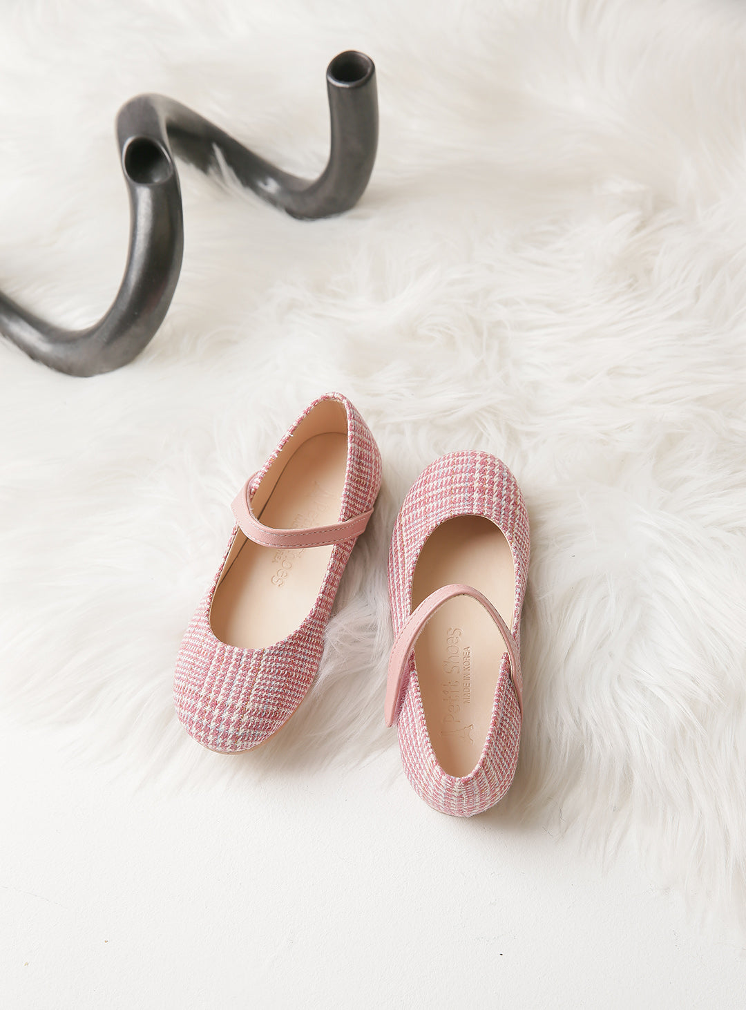 Plaid Tweed Shoes (16cm-21cm)