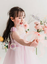 子供ドレス発表会・結婚式・おしゃれなDRESCCOのマグノリアフラワーピンクバイオレットドレスの画像11