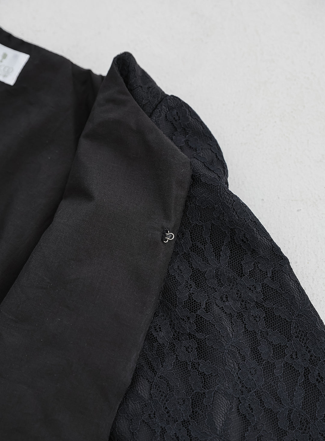 Embroidered Lace Cardigan (Black)