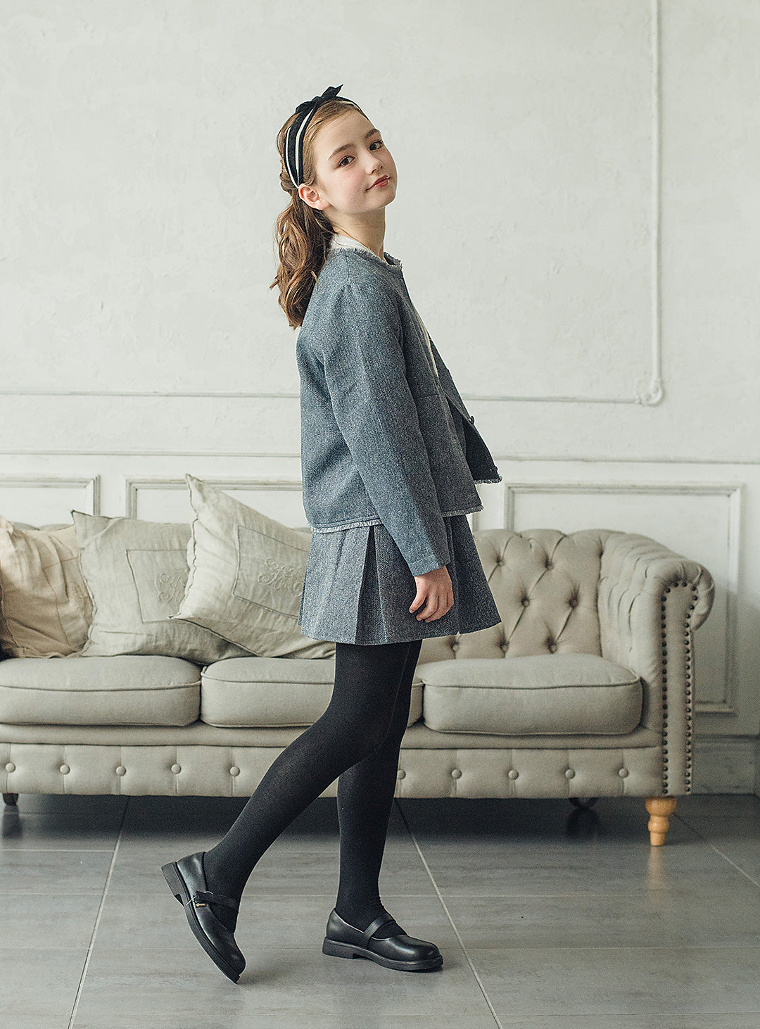 フリンジブレザー＆フレアスカートセットアップ