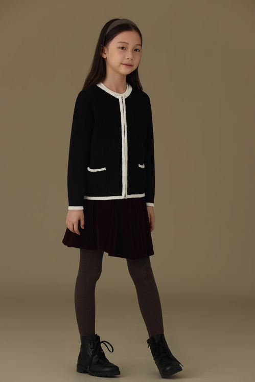 K12067 - Rib cardigan with zipper