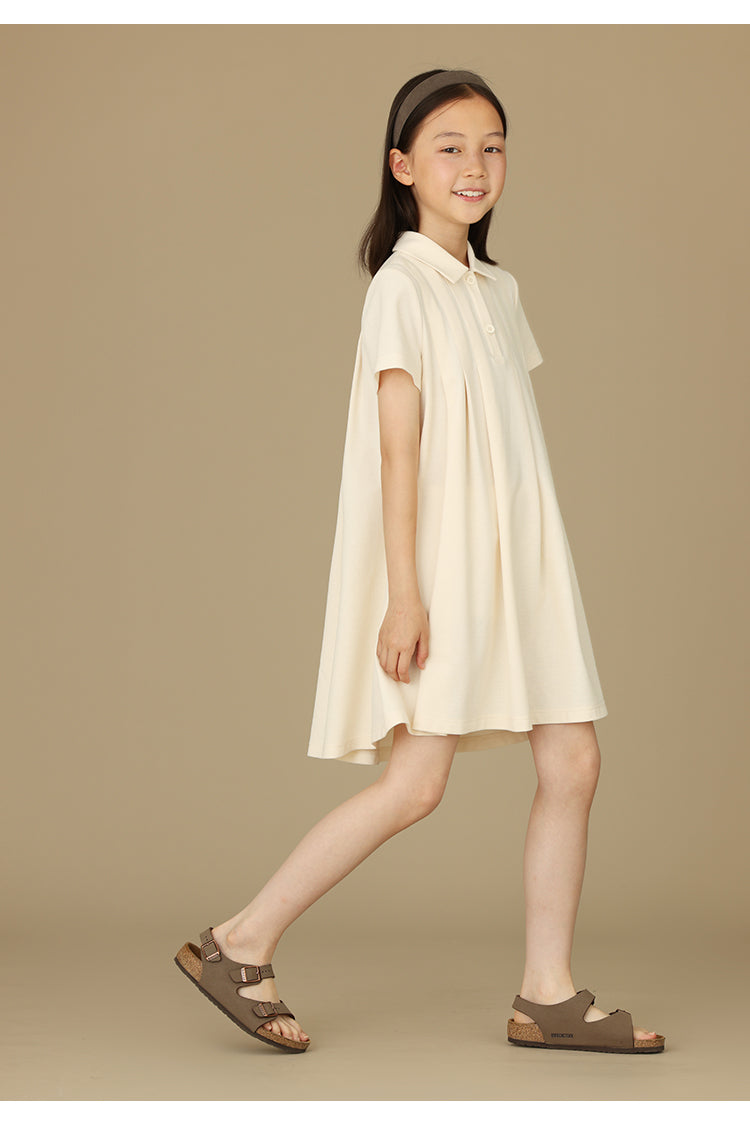 K6019 - Classic turtle neck ivory dress