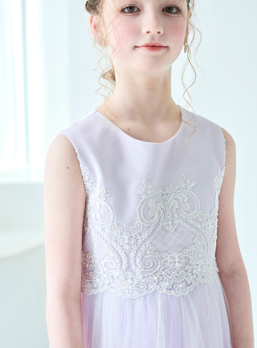 ラベンダーリュクスレースドレス