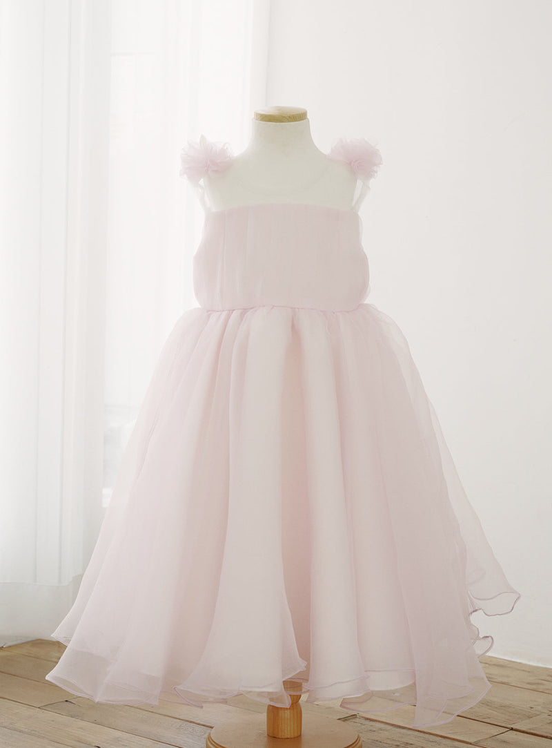 子供ドレス発表会・結婚式・おしゃれなDRESCCOのマグノリアフラワーピンクバイオレットドレスの画像17