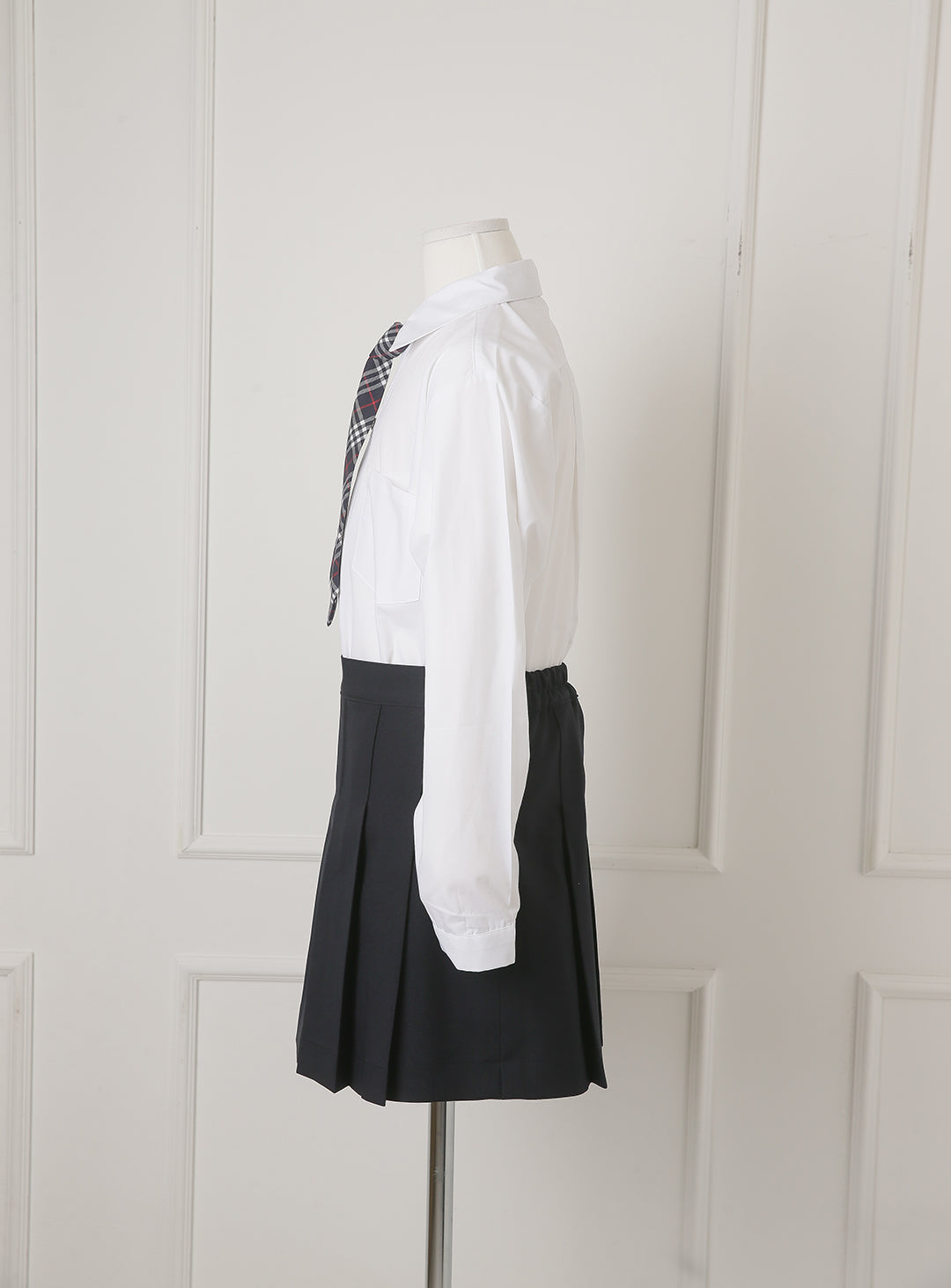 Grace White Single Jacket Navy Skirt 2 Piece Set (Jacket, Skirt)