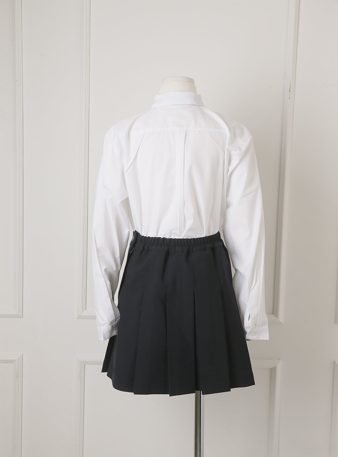 Grace White Single Jacket Navy Skirt 2 Piece Set (Jacket, Skirt)