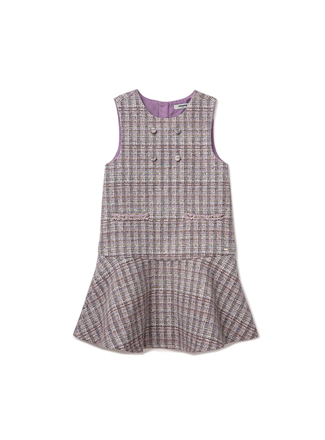 [renoma KIDS] Tweed Flared Lavender Dress