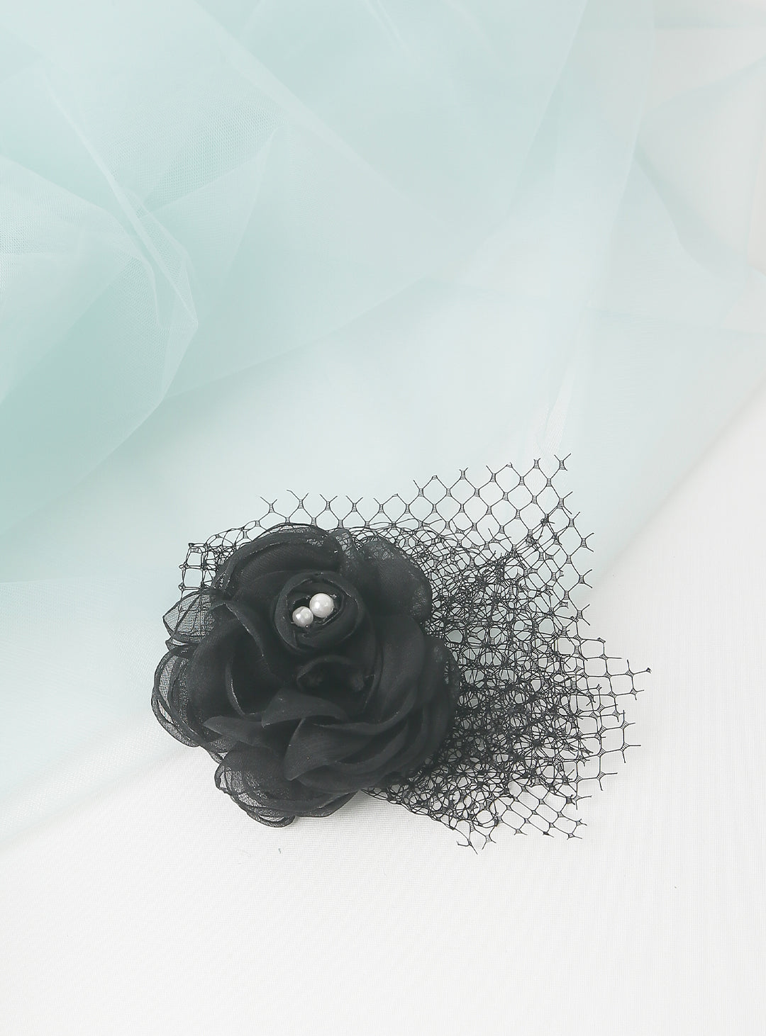 Black corsage hairpin