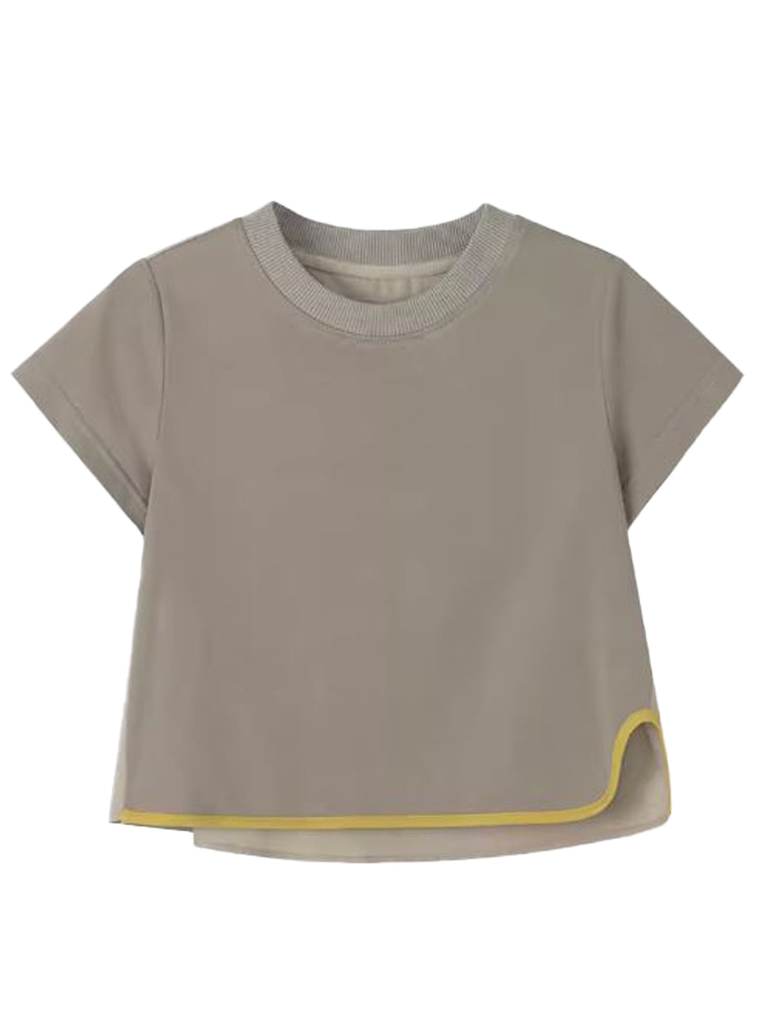 K240515004 - Asymmetrical edge T-shirt