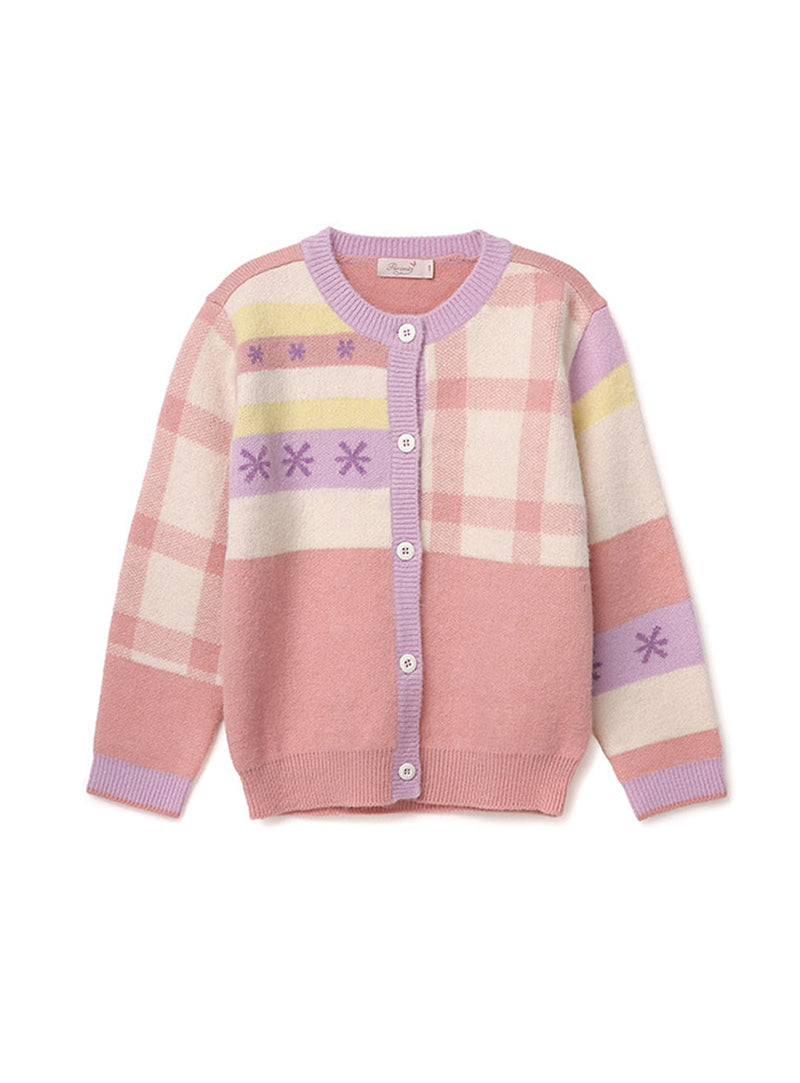 perimitz] トレンディパッチワークピンクカーディガン | DRESCCO 