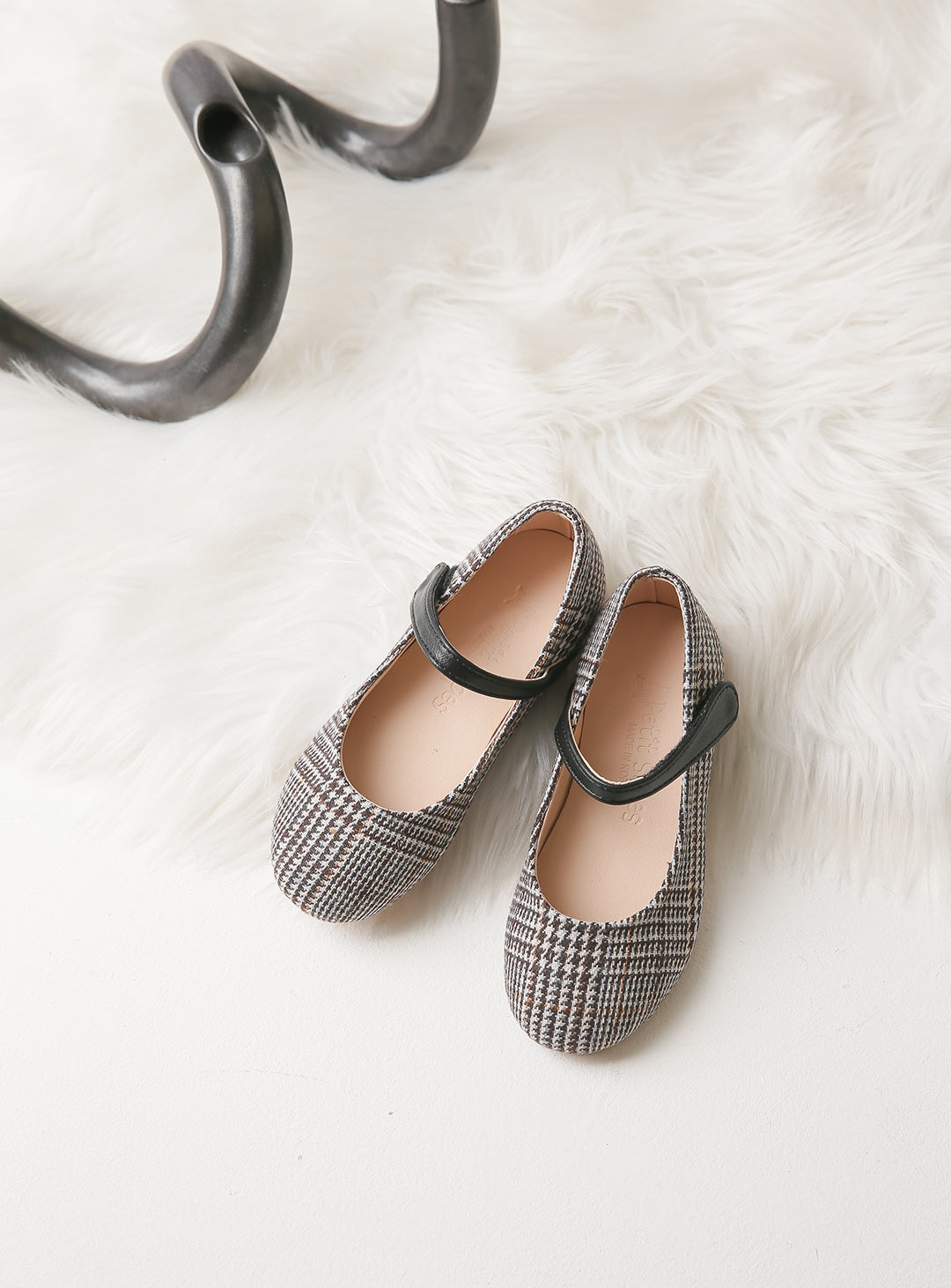 Plaid Tweed Shoes (16cm-21cm)