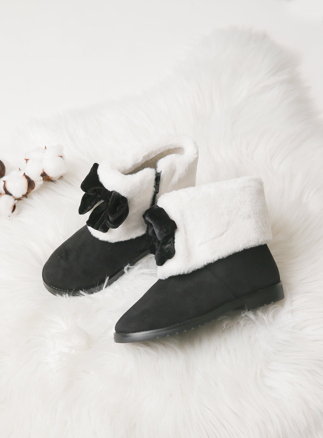 Short boots with suede fur (15cm-20cm)