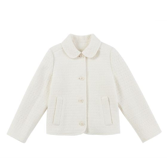 K8106 - Round tweed jacket for kids