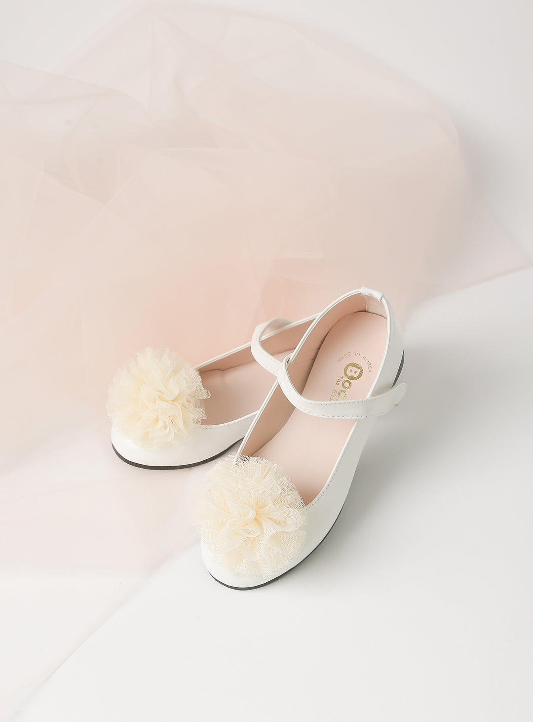 Ivory Corsage Alice Enamel Shoes (12cm-23cm)