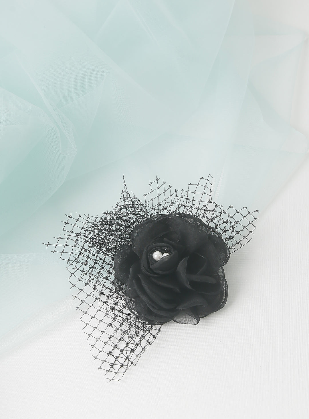 Black corsage hairpin