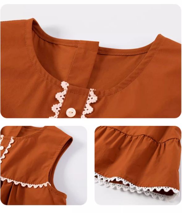 K40702 - Terracotta lace dress