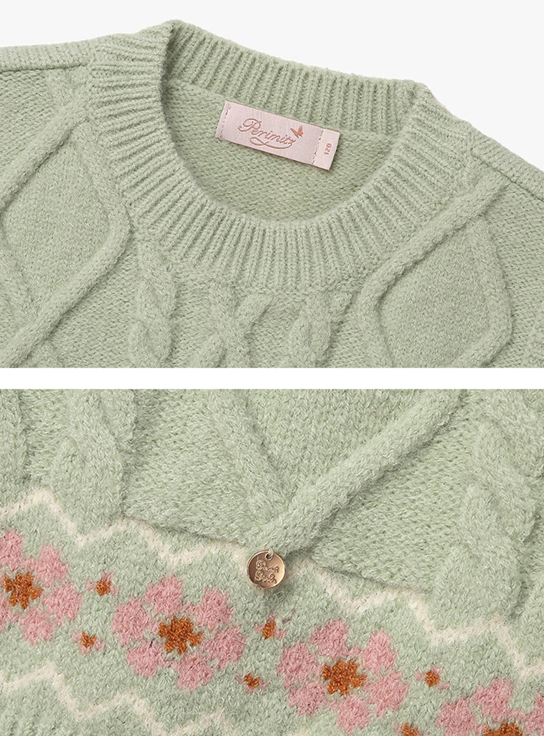 [perimitz] Scalloped Mint Knit Vest