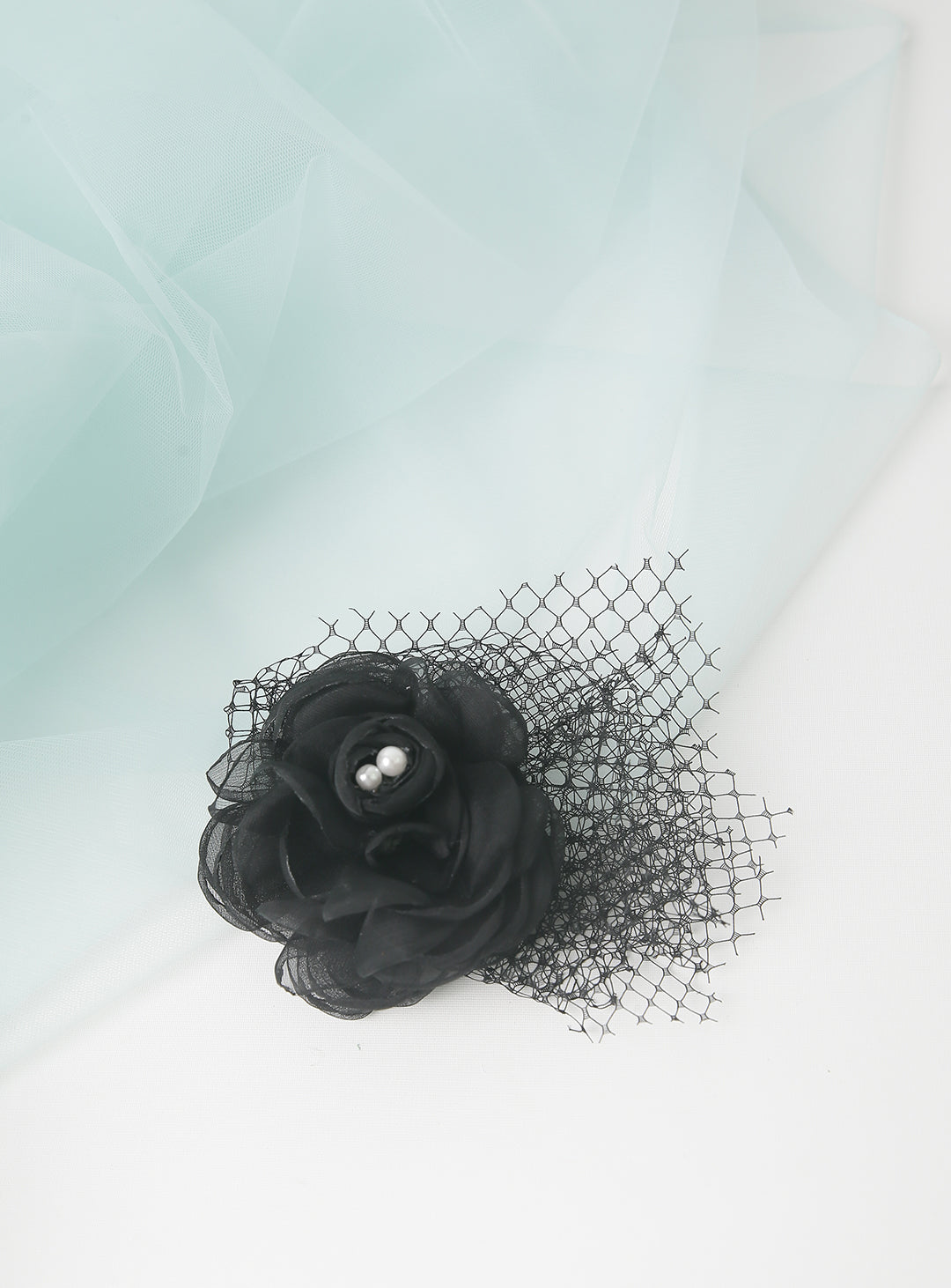 Black corsage hairpin