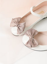 Cappuccino Ribbon Alice Enamel Shoes (12cm-23cm)
