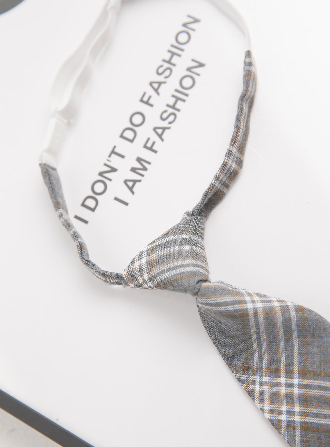 メローグレーチェック柄ネクタイ