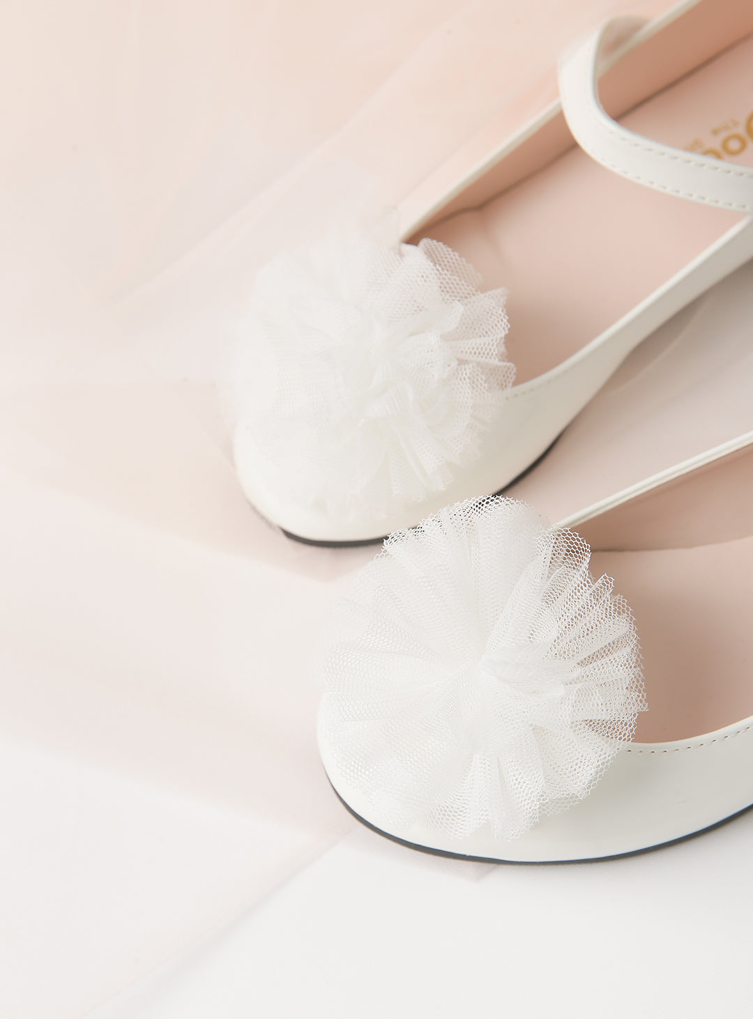 White Corsage Alice Enamel Shoes (12cm-23cm)