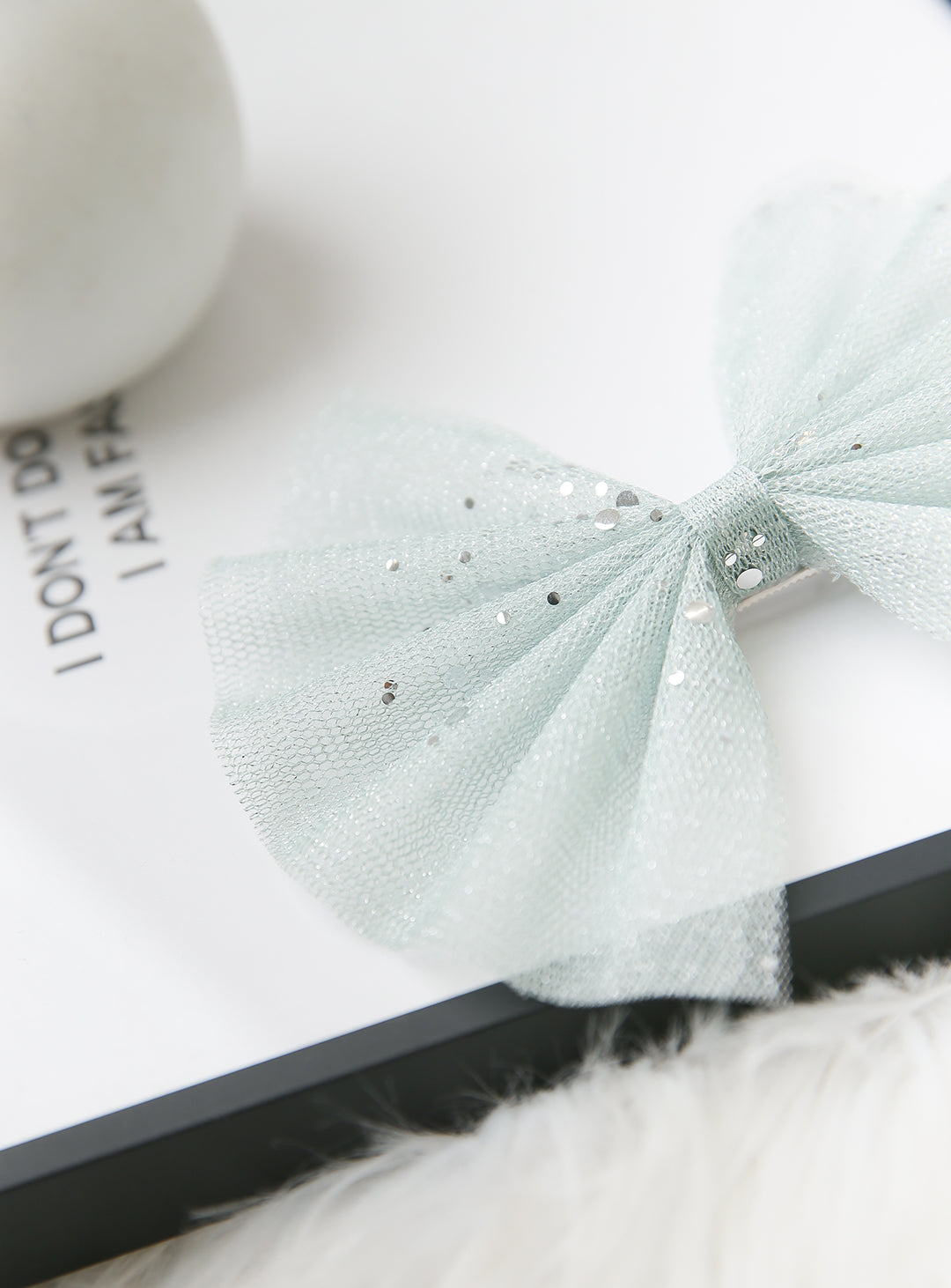 Mint green silver hairpin