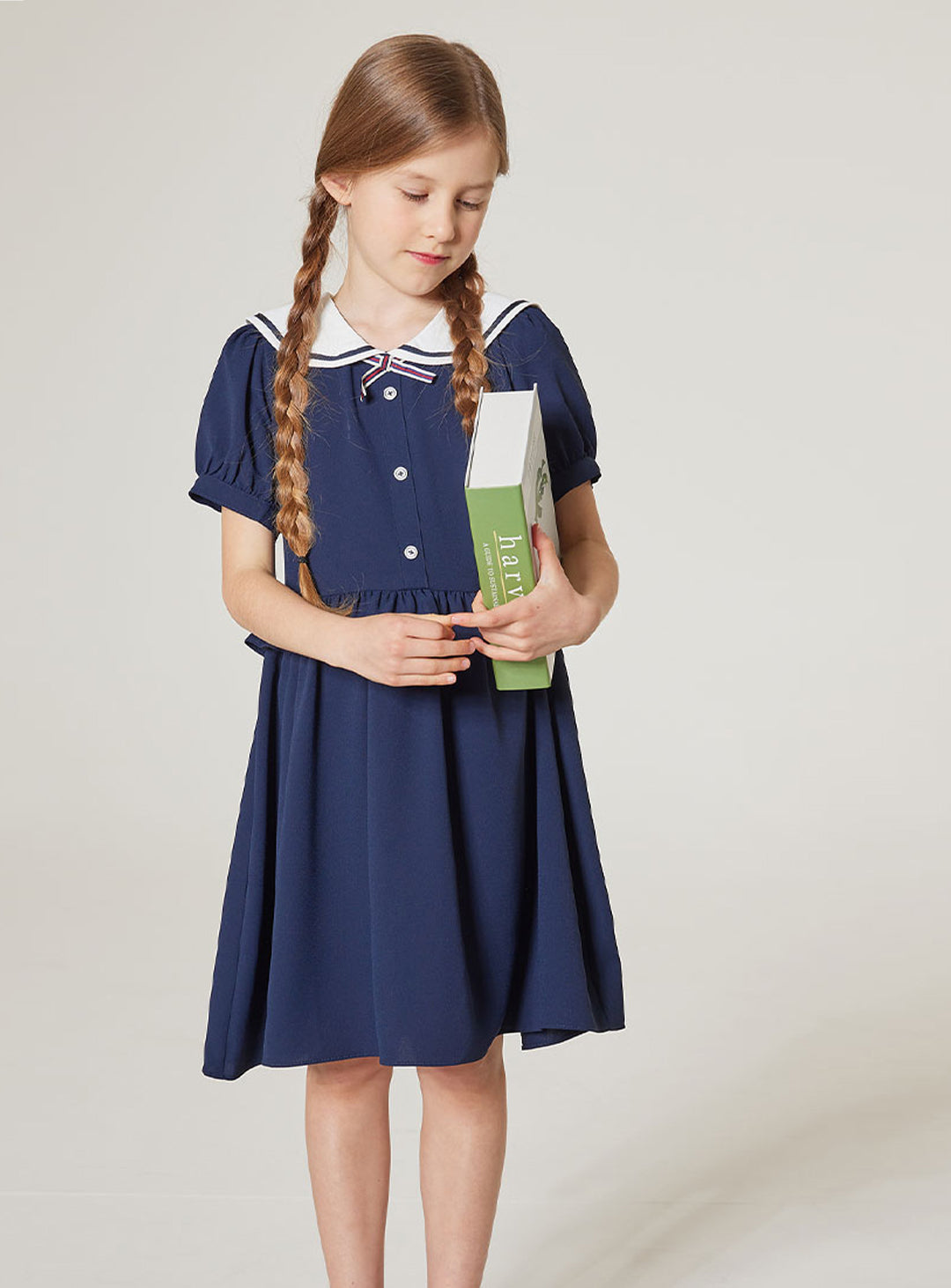 [renoma KIDS] Bicolor Chiffon Marine Dress