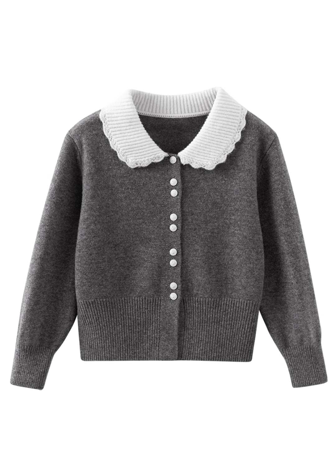 ウールホワイトカラーセーター