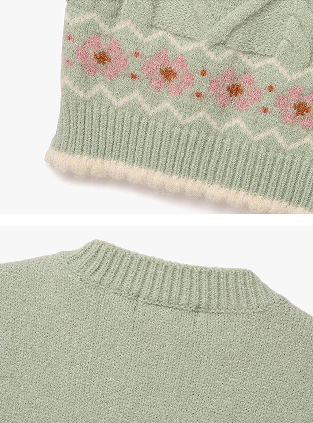 [perimitz] Scalloped Mint Knit Vest