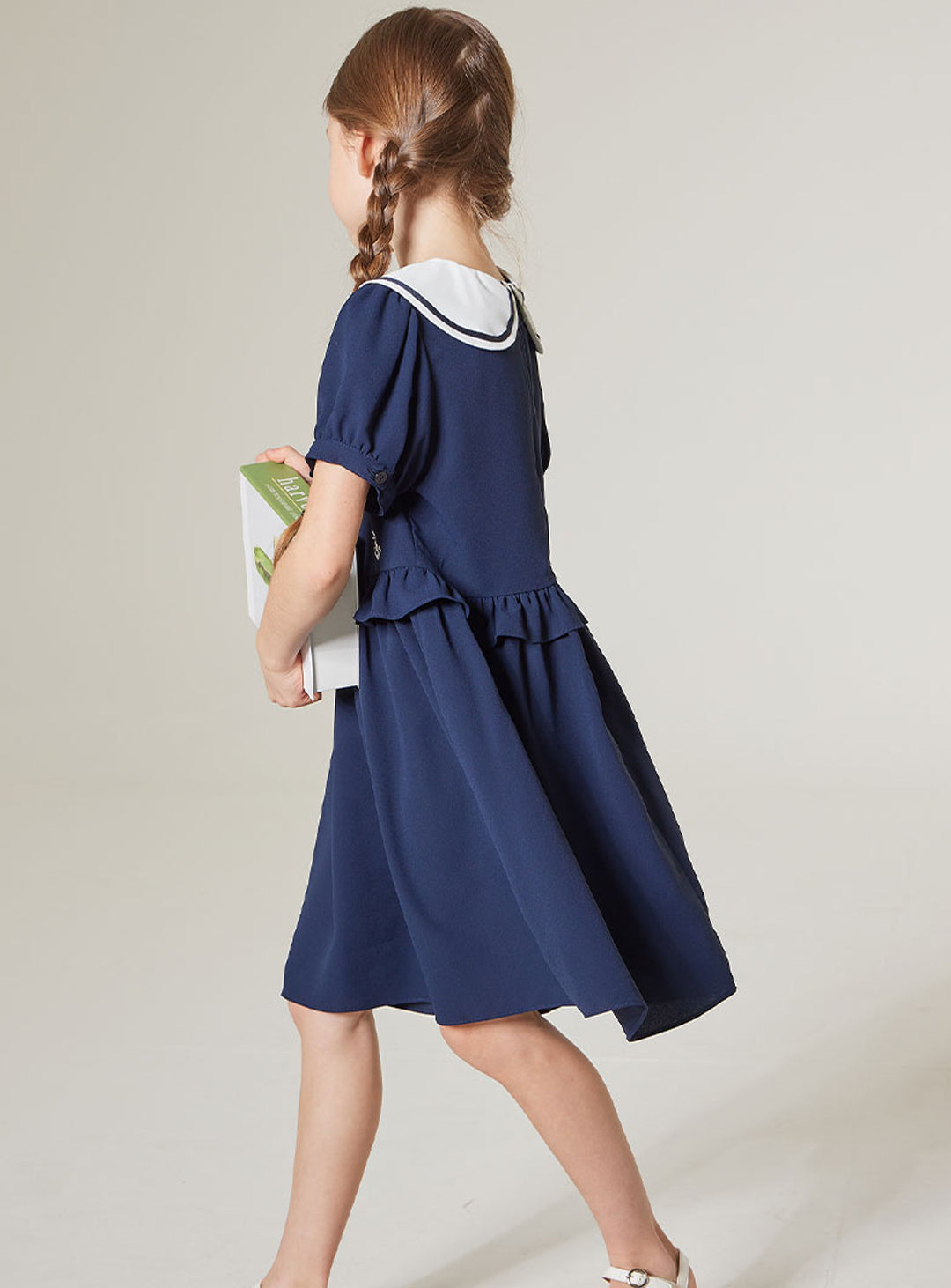 [renoma KIDS] Bicolor Chiffon Marine Dress