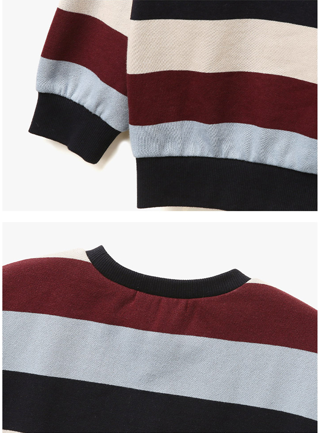 [renoma KIDS] Rainbow Stripe Yarn-dyed Sweatshirt