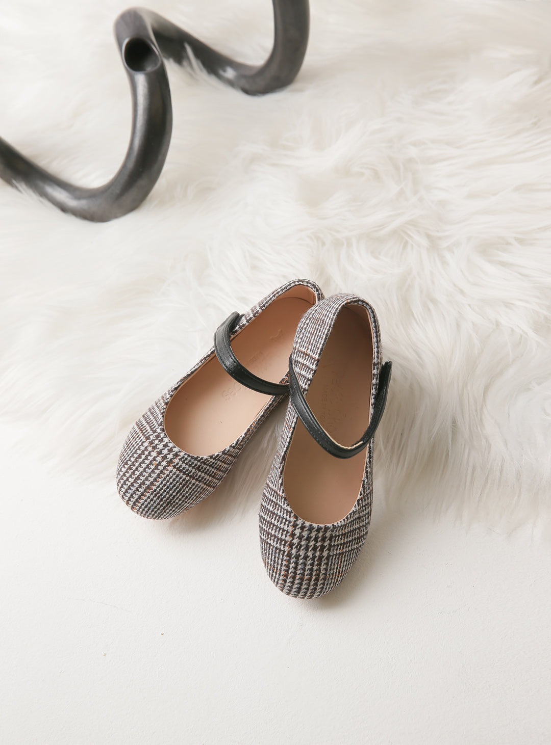 Plaid Tweed Shoes (16cm-21cm)