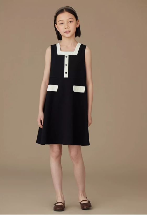 K31803 - Monochrome modern style dress