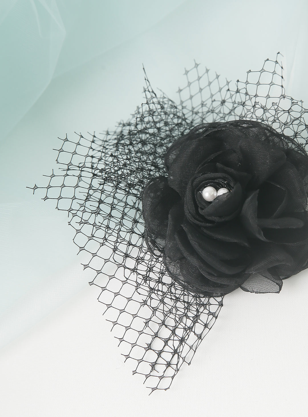 Black corsage hairpin