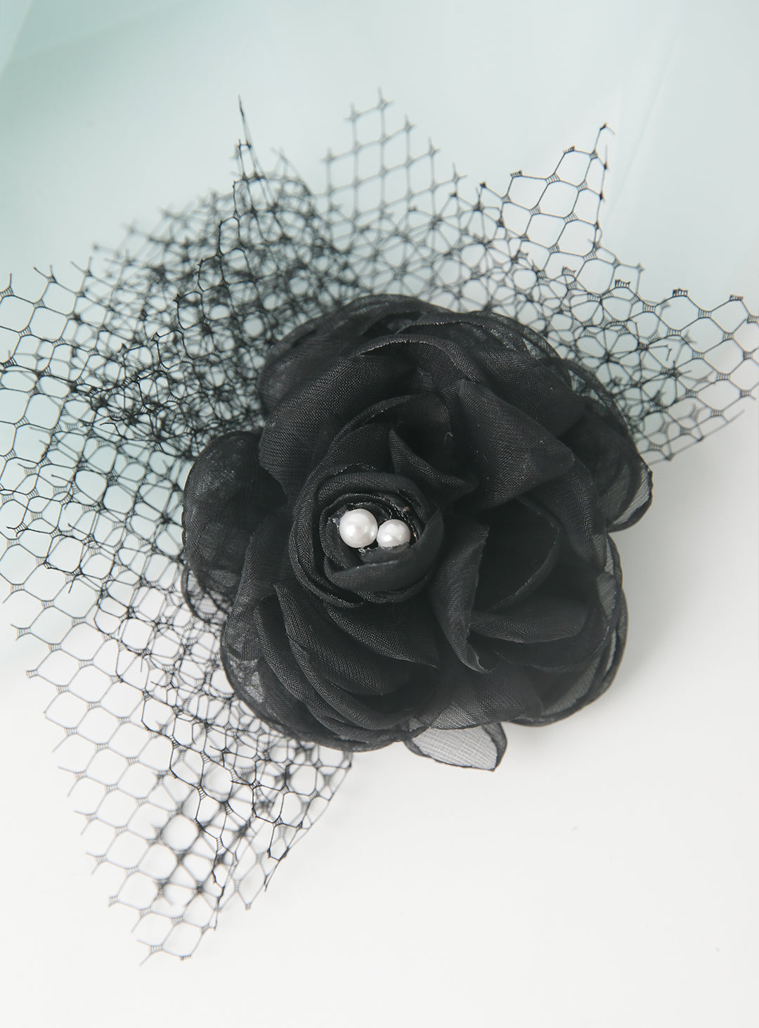 Black corsage hairpin