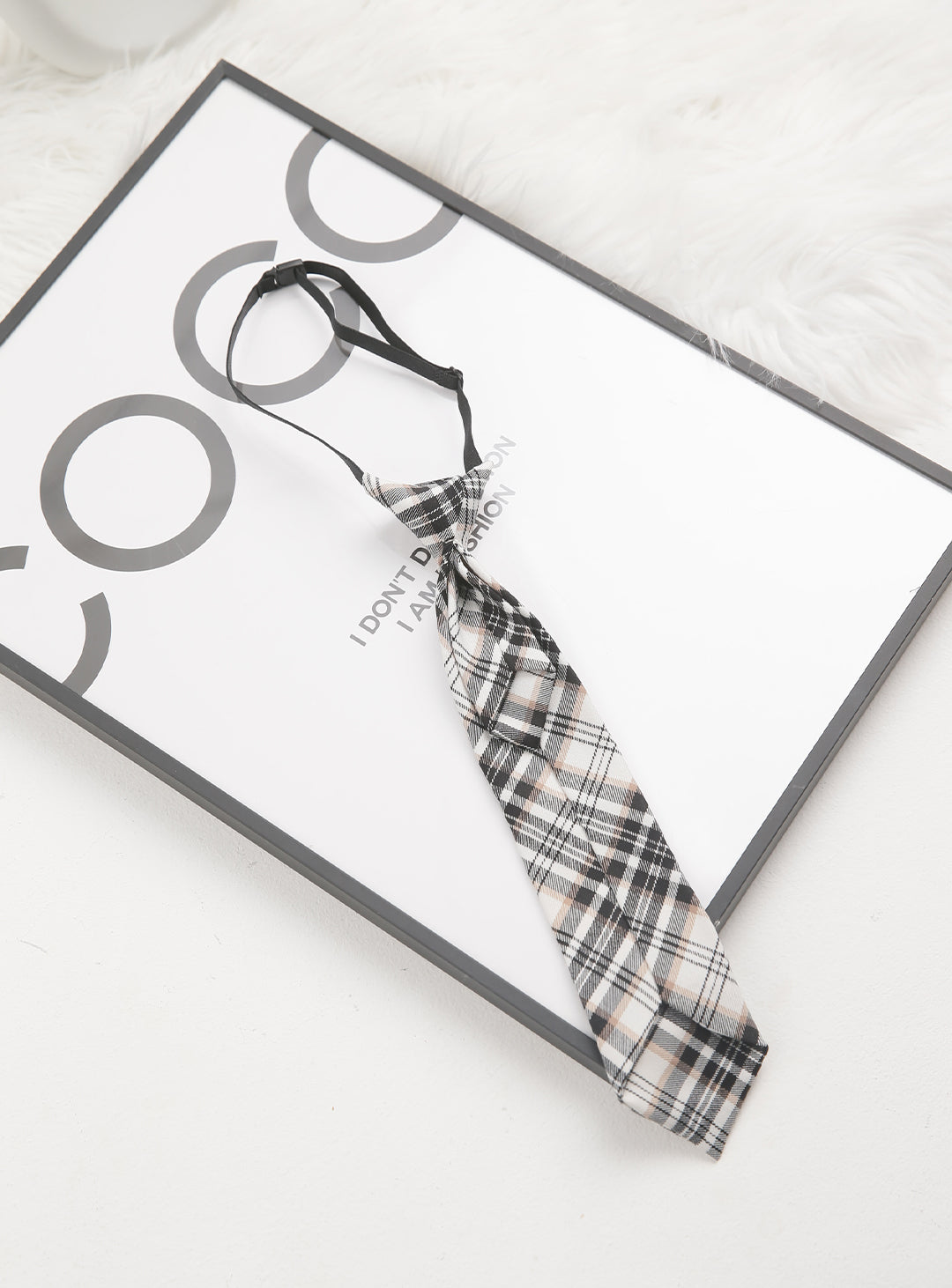 ブラック×イエローチェック柄ネクタイ