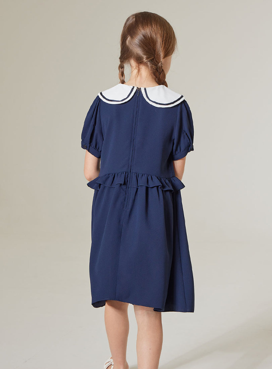 [renoma KIDS] Bicolor Chiffon Marine Dress