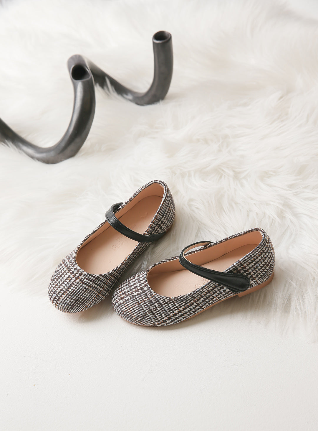 Plaid Tweed Shoes (16cm-21cm)