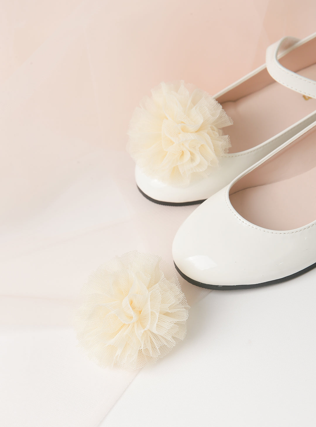 Ivory Corsage Alice Enamel Shoes (12cm-23cm)