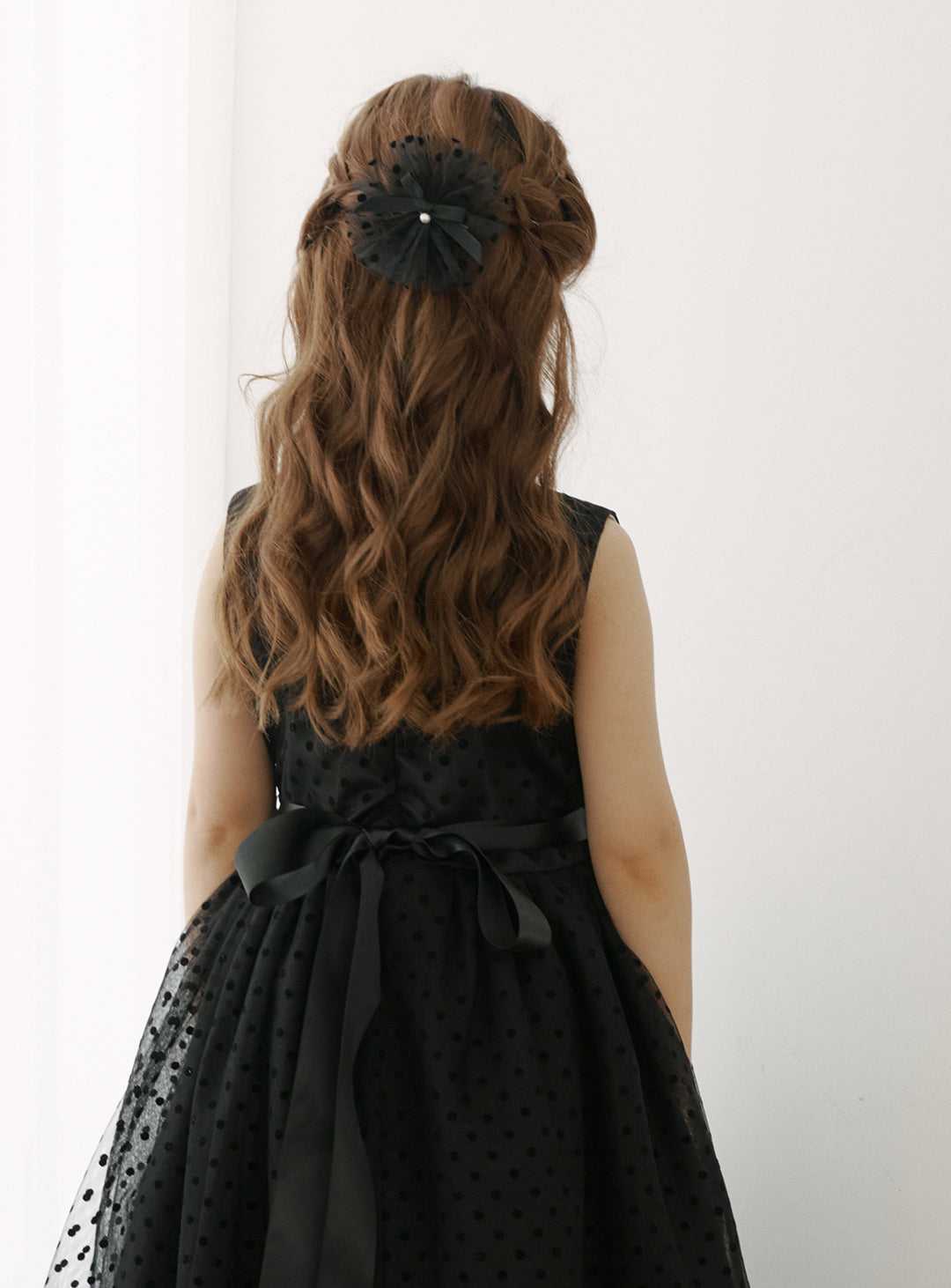 Black Dot Ribbon Hairpin